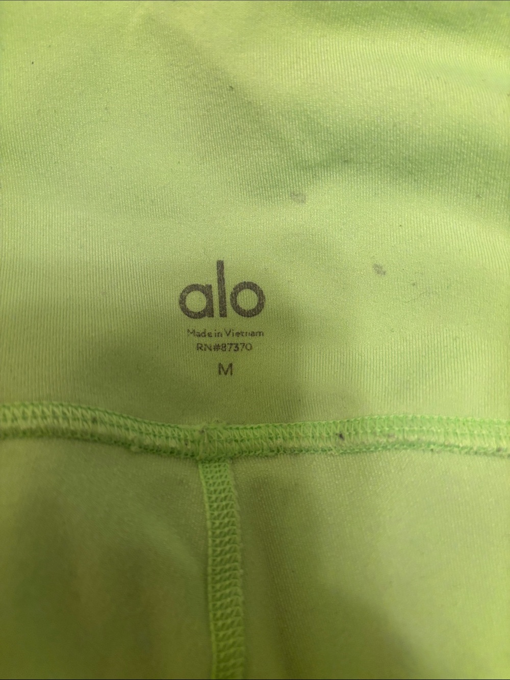 ALO Yoga Neon Lime Green High-Rise Leggings - Picture 2 of 3